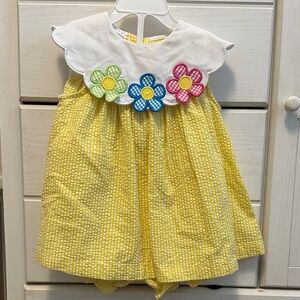 Samara flower dress with bloomers 2T